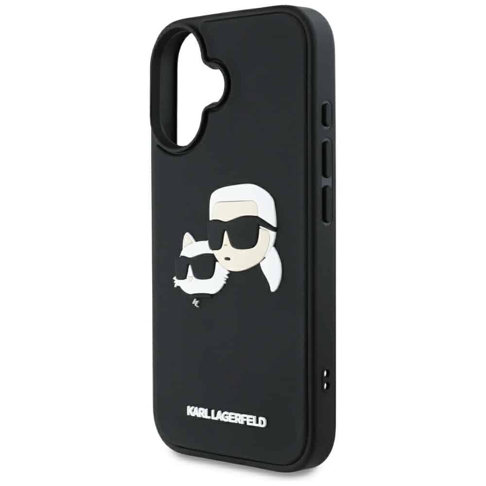Karl Lagerfeld 3D Rubber Double Heads - θήκη για Apple iPhone 16 - Μαύρο - Image 6