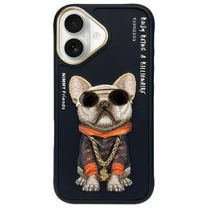 Nimmy Glasses Cool Dog - θήκη για Apple iPhone 16 - Μαύρο