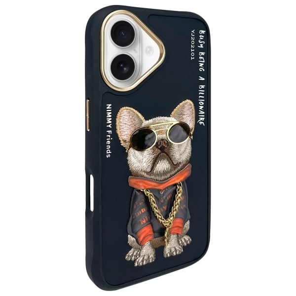 Nimmy Glasses Cool Dog - θήκη για Apple iPhone 16 - Μαύρο - Image 2
