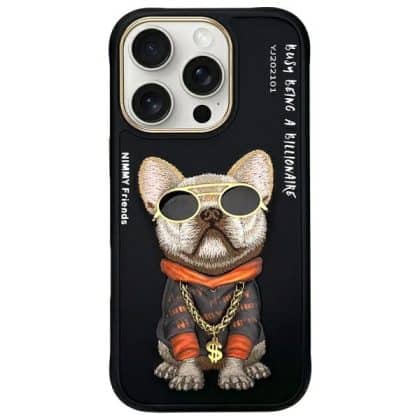 Nimmy Glasses Cool Dog - θήκη για Apple iPhone 16 Pro Max - Μαύρο