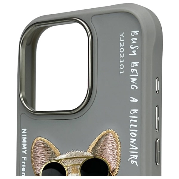 Nimmy Glasses Cool Dog - θήκη για Apple iPhone 16 Pro - Γκρι - Image 3
