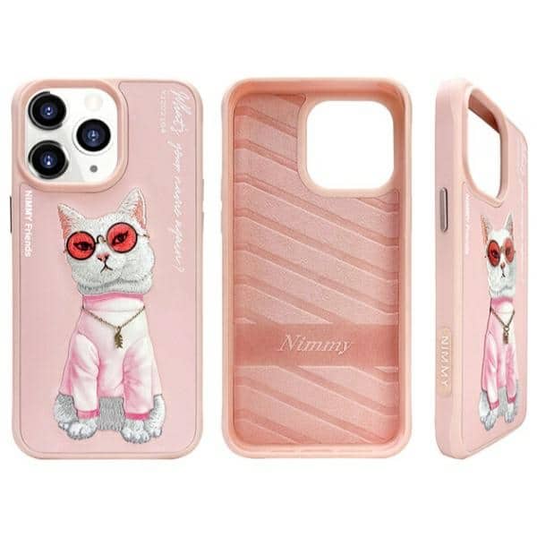 Nimmy Glasses Cool Cat - θήκη για Apple iPhone 15 Pro - Ροζ - Image 2