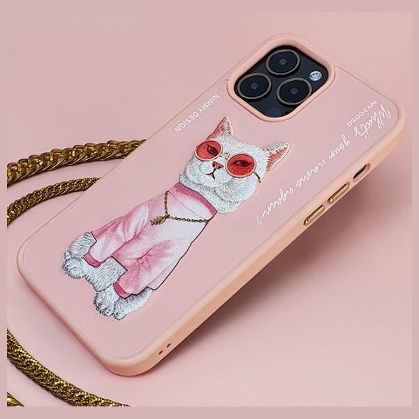 Nimmy Glasses Cool Cat - θήκη για Apple iPhone 15 Pro - Ροζ - Image 9