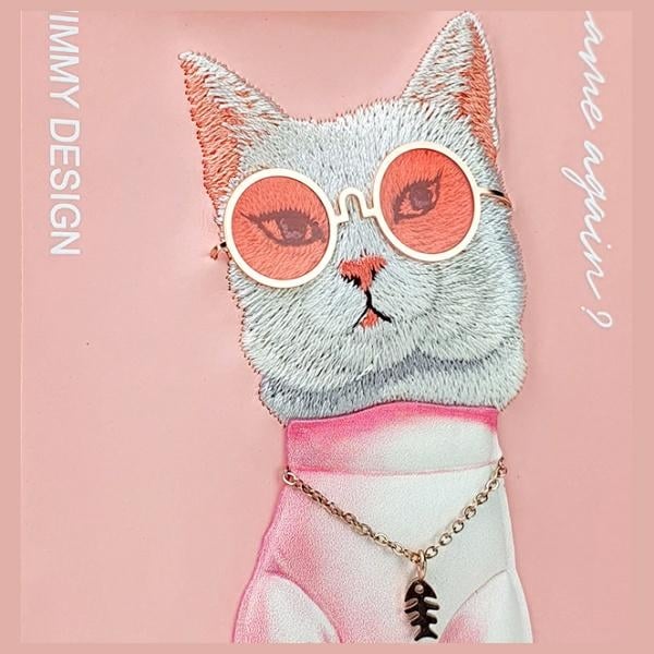 Nimmy Glasses Cool Cat - θήκη για Apple iPhone 15 Pro - Ροζ - Image 7