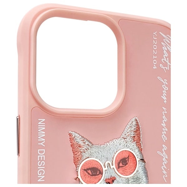 Nimmy Glasses Cool Cat - θήκη για Apple iPhone 15 Pro - Ροζ - Image 3