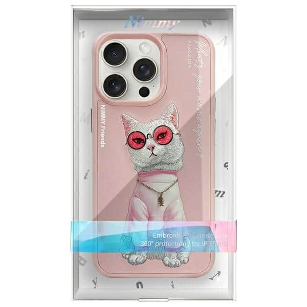 Nimmy Glasses Cool Cat - θήκη για Apple iPhone 15 Pro - Ροζ - Image 11