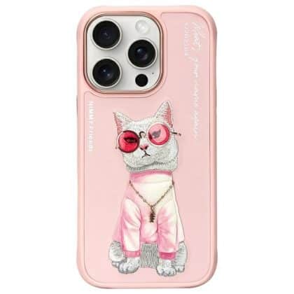 Nimmy Glasses Cool Cat - θήκη για Apple iPhone 16 Pro Max - Ροζ