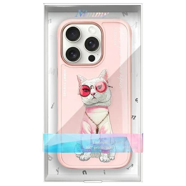 Nimmy Glasses Cool Cat - θήκη για Apple iPhone 16 Pro Max - Ροζ - Image 9