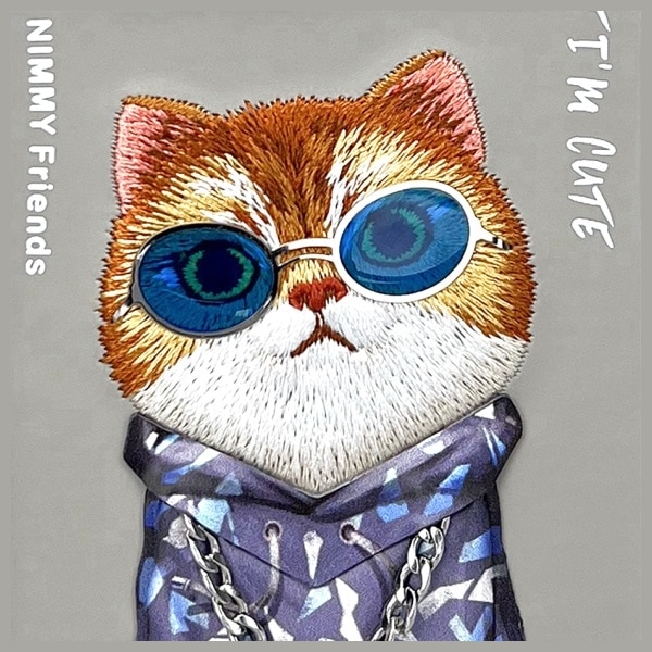 Nimmy Glasses Cool Cat - θήκη για Apple iPhone 15 Pro - Γκρι - Image 7