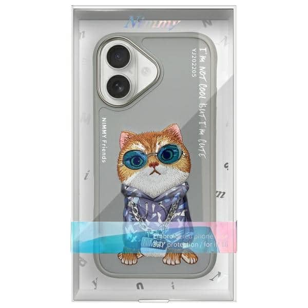 Nimmy Glasses Cool Cat - θήκη για Apple iPhone 16 - Γκρι - Image 10