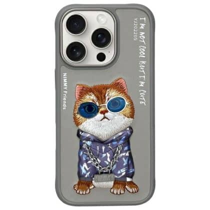 Nimmy Glasses Cool Cat - θήκη για Apple iPhone 16 Pro Max - Γκρι