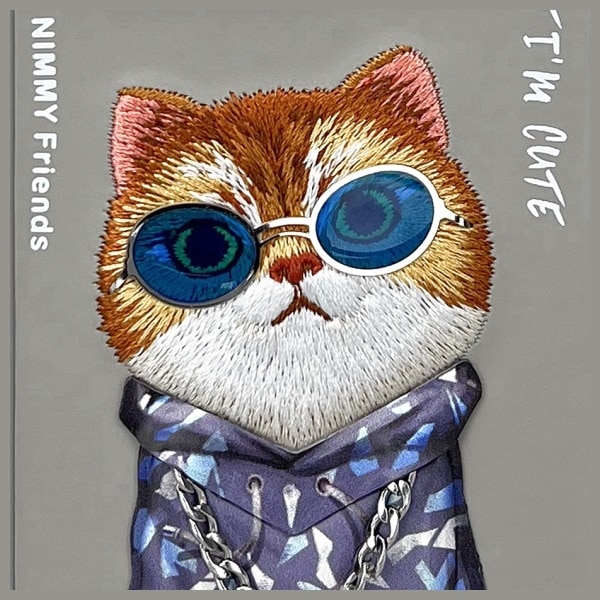 Nimmy Glasses Cool Cat - θήκη για Apple iPhone 16 Pro Max - Γκρι - Image 7