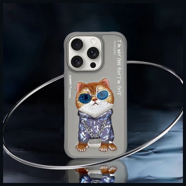 Nimmy Glasses Cool Cat - θήκη για Apple iPhone 16 Pro Max - Γκρι - Image 8