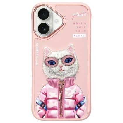 Nimmy Cool&Cute 2.0 Cat - θήκη για Apple iPhone 16 - Ροζ