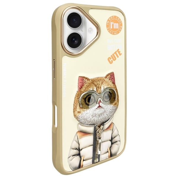 Nimmy Cool&Cute 2.0 Cat - θήκη για Apple iPhone 16 - Κίτρινο - Image 2