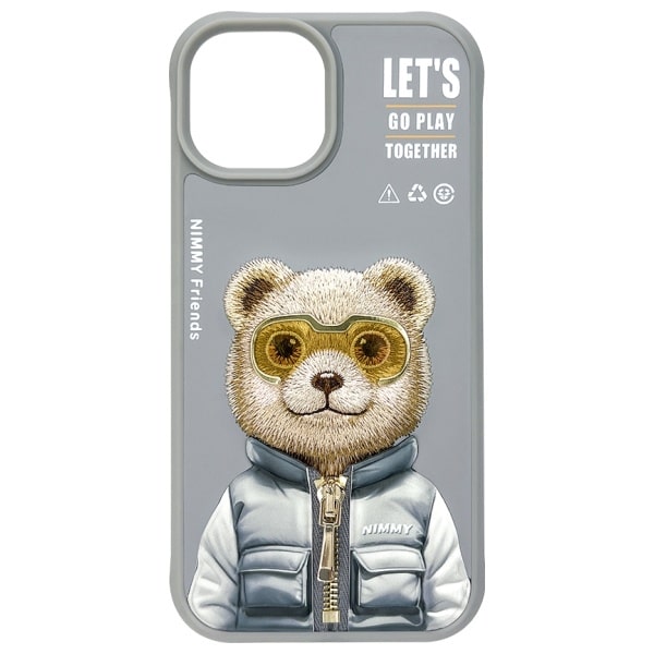 Nimmy - Cool&Cute 2.0 Bear - Apple iPhone 15 - Γκρι - Image 4
