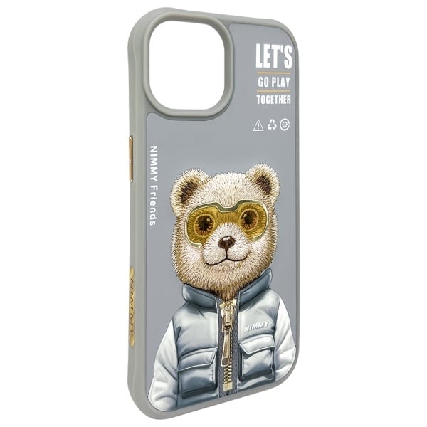 Nimmy - Cool&Cute 2.0 Bear - Apple iPhone 15 - Γκρι - Image 6