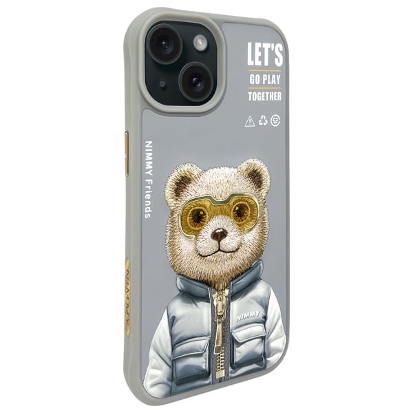 Nimmy - Cool&Cute 2.0 Bear - Apple iPhone 15 - Γκρι - Image 2