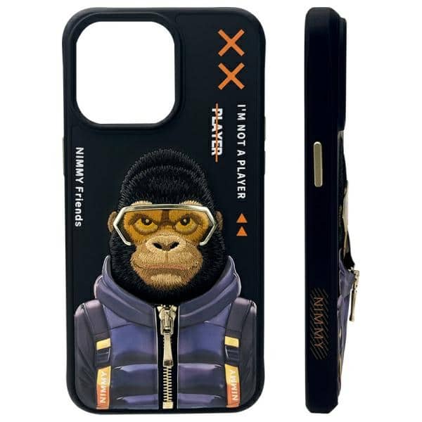 Nimmy Cool&Cute 2.0 Monkey - θήκη για Apple iPhone 15 Pro - Μαύρο - Image 2