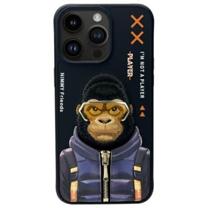 Nimmy Cool&Cute 2.0 Monkey - θήκη για Apple iPhone 15 Pro - Μαύρο