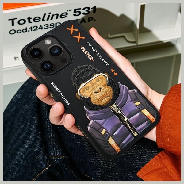 Nimmy Cool&Cute 2.0 Monkey - θήκη για Apple iPhone 15 Pro - Μαύρο - Image 8