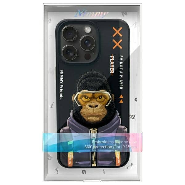 Nimmy Cool&Cute 2.0 Monkey - θήκη για Apple iPhone 15 Pro - Μαύρο - Image 9