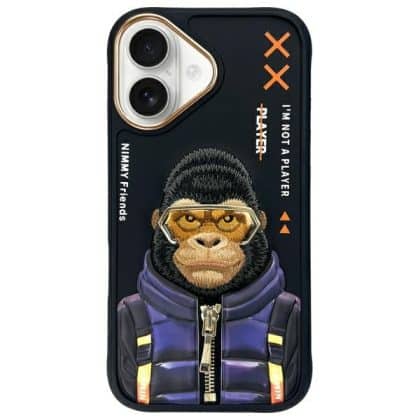 Nimmy Cool&Cute 2.0 Monkey - θήκη για Apple iPhone 16 - Μαύρο