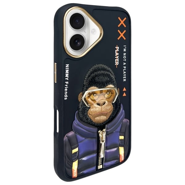 Nimmy Cool&Cute 2.0 Monkey - θήκη για Apple iPhone 16 - Μαύρο - Image 2