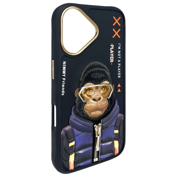 Nimmy Cool&Cute 2.0 Monkey - θήκη για Apple iPhone 16 - Μαύρο - Image 4