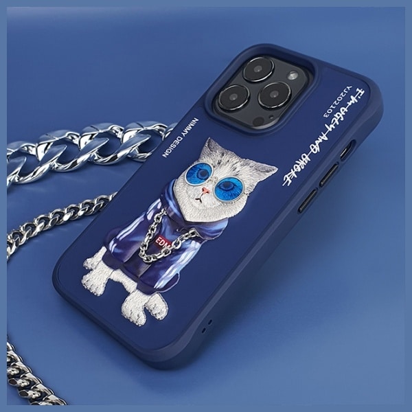 Nimmy Glasses Cool Cat - θήκη για Apple iPhone 15 Pro - Μπλε - Image 9