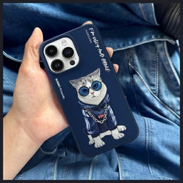 Nimmy Glasses Cool Cat - θήκη για Apple iPhone 15 Pro - Μπλε - Image 10
