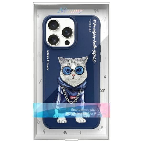 Nimmy Glasses Cool Cat - θήκη για Apple iPhone 15 Pro - Μπλε - Image 11