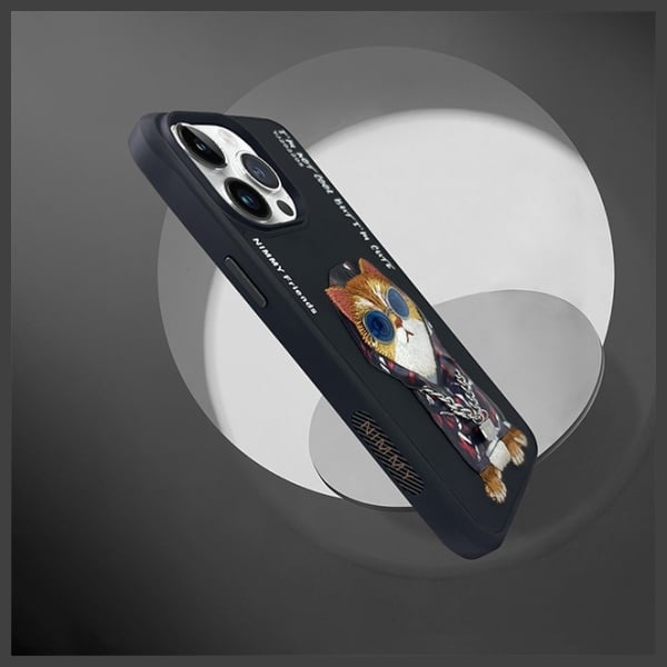 Nimmy Glasses Cool Cat - θήκη για Apple iPhone 15 Pro - Μαύρο - Image 8