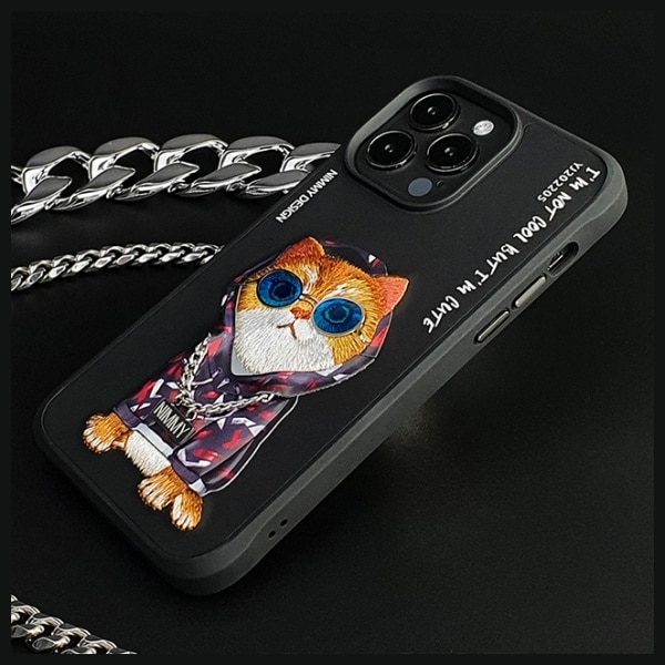 Nimmy Glasses Cool Cat - θήκη για Apple iPhone 15 Pro - Μαύρο - Image 9