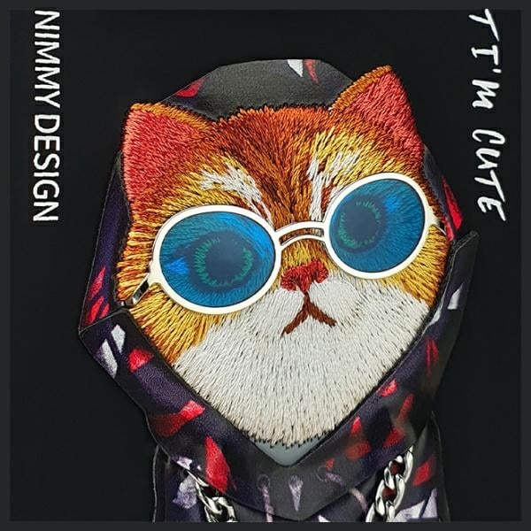 Nimmy Glasses Cool Cat - θήκη για Apple iPhone 15 Pro - Μαύρο - Image 7