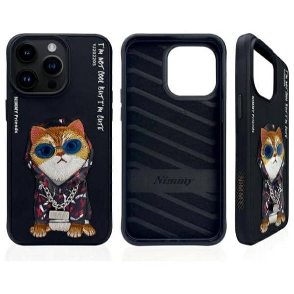 Nimmy Glasses Cool Cat - θήκη για Apple iPhone 15 Pro - Μαύρο - Image 2
