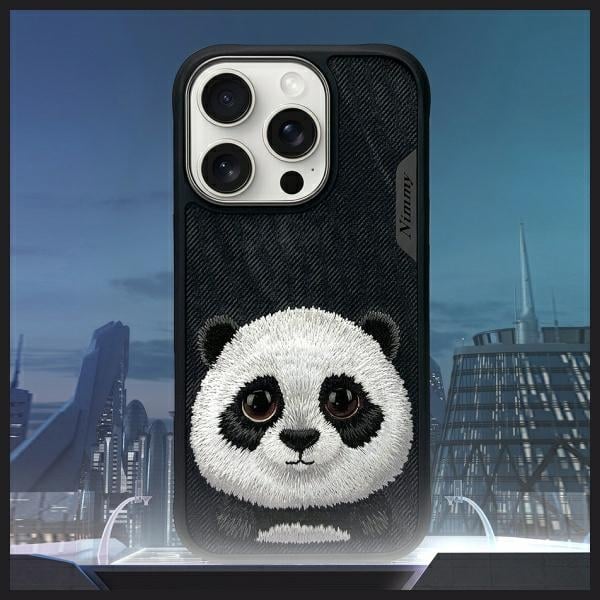 Nimmy Big Eyed Pet 2.0 Panda - θήκη για Apple iPhone 16 Pro - Μαύρο - Image 8