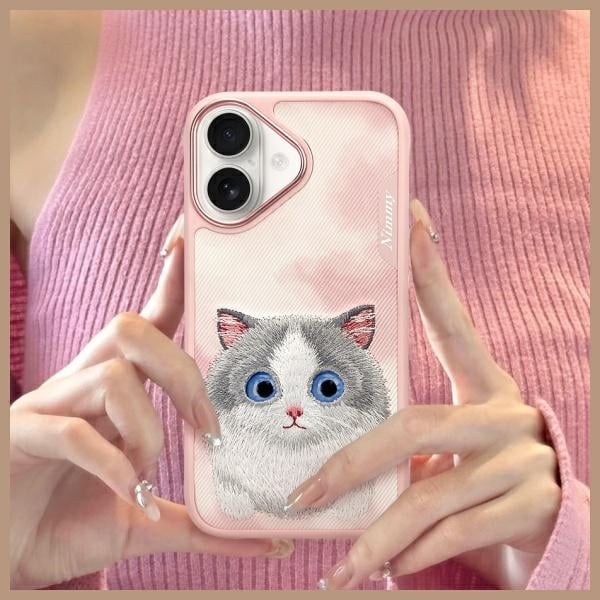 Nimmy Big Eyed Pet 2.0 Cat - θήκη για Apple iPhone 16 - Ροζ - Image 11