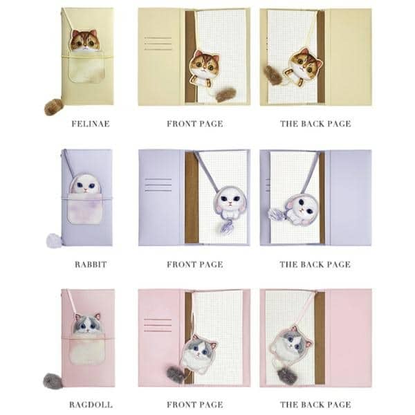 Big Eyed Pet σετ 2 σε 1 σημειωματάριο notebook + στυλό μωβ - Image 6