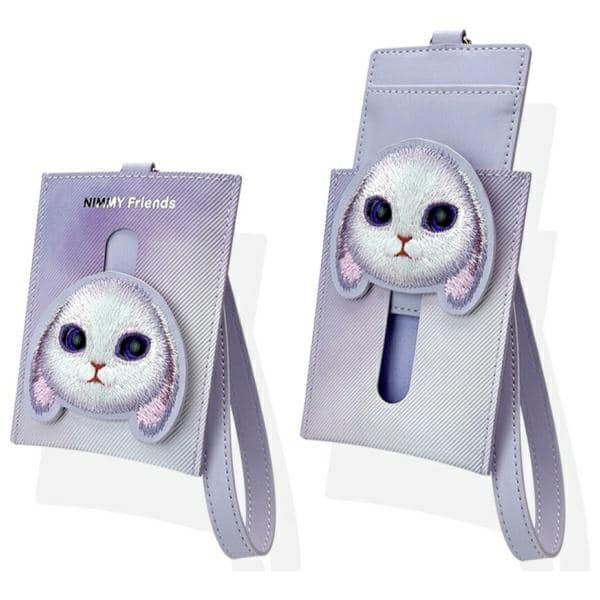 Big Eyed Pet Ζεύγος 3 σε 1 τσάντα για τηλέφωνο + πορτοφόλι + θήκη για τοποθετητή μωβ - Image 8