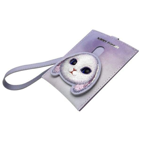 Big Eyed Pet Ζεύγος 3 σε 1 τσάντα για τηλέφωνο + πορτοφόλι + θήκη για τοποθετητή μωβ - Image 7