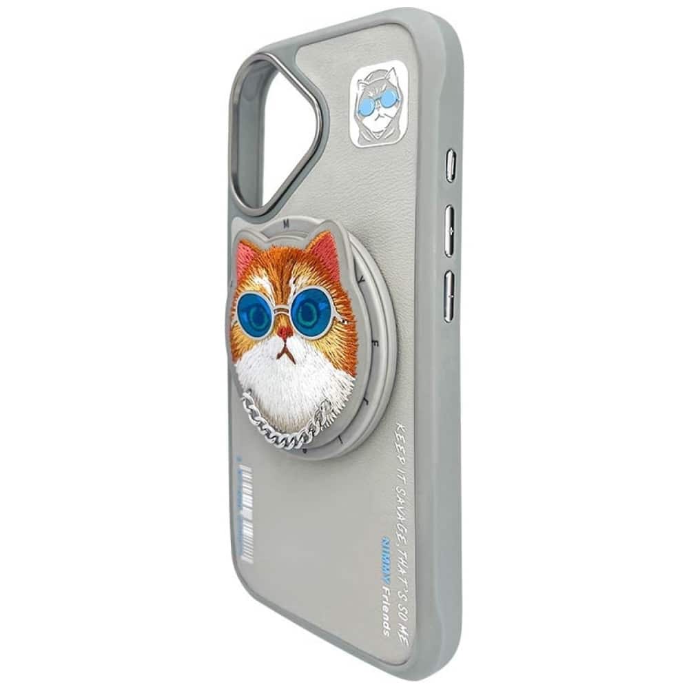 Nimmy Glasses Cool Cat MagSafe - θήκη για Apple iPhone 16 - Γκρι - Image 4