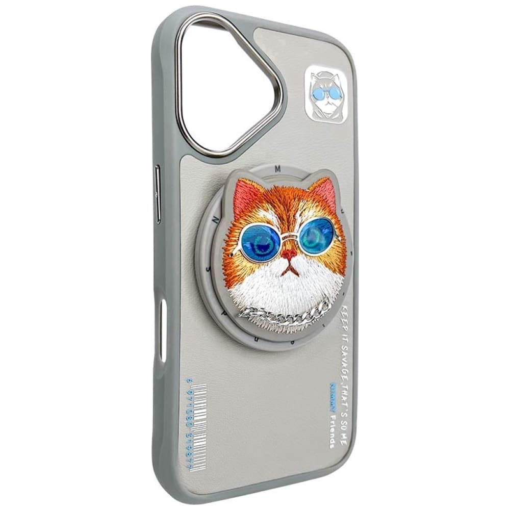 Nimmy Glasses Cool Cat MagSafe - θήκη για Apple iPhone 16 - Γκρι - Image 5
