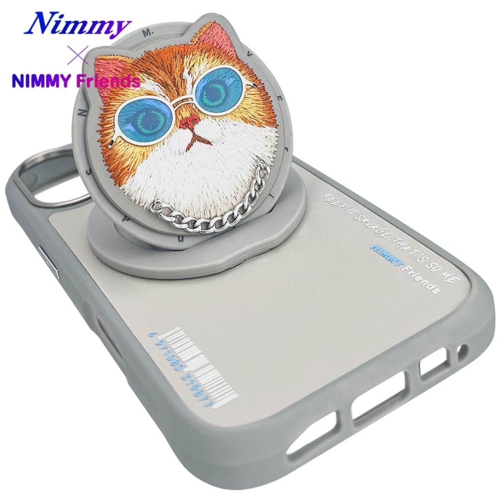 Nimmy Glasses Cool Cat MagSafe - θήκη για Apple iPhone 16 - Γκρι - Image 15