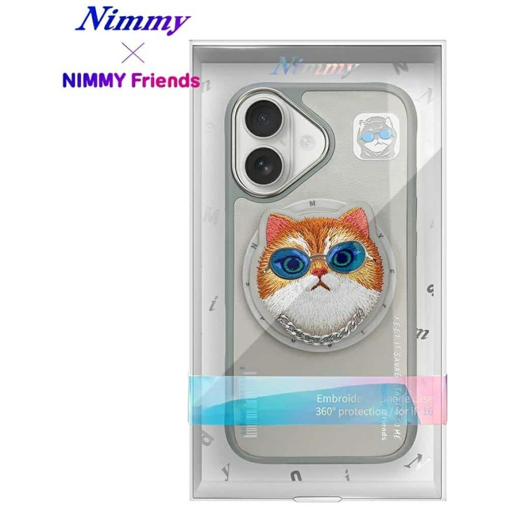 Nimmy Glasses Cool Cat MagSafe - θήκη για Apple iPhone 16 - Γκρι - Image 17