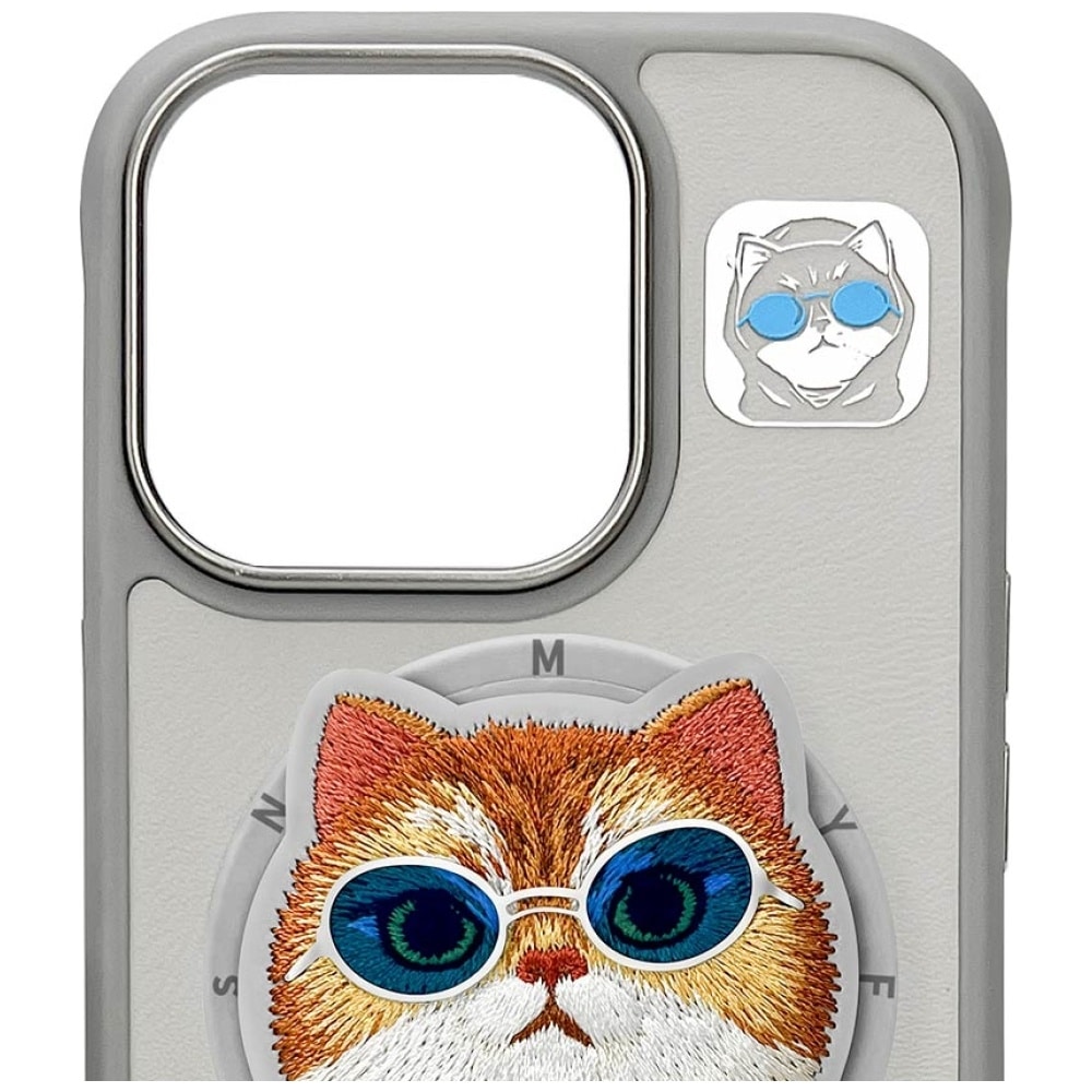 Nimmy Glasses Cool Cat MagSafe - θήκη για Apple iPhone 16 Pro Max - Γκρι - Image 7