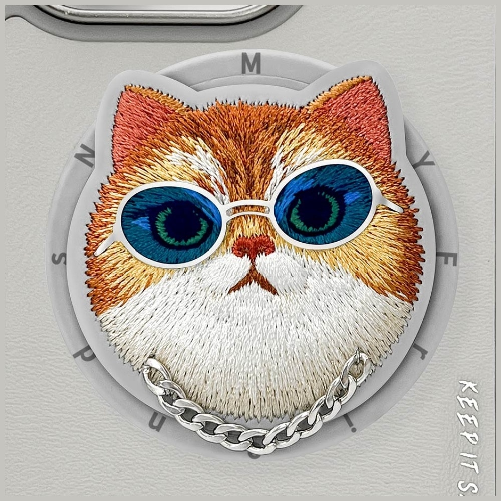 Nimmy Glasses Cool Cat MagSafe - θήκη για Apple iPhone 16 Pro Max - Γκρι - Image 8