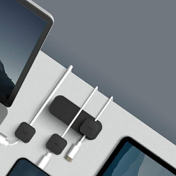 UNIQ Pod Mag μαγνητικός οργανωτής καλωδίων + βάση γκρι/γκρι κιμωλίας - Image 2