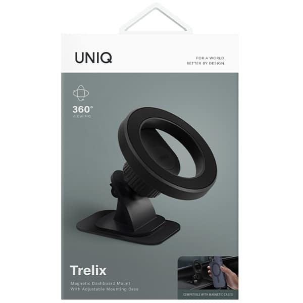 UNIQ μαγνητικός στήριγμα αυτοκινήτου Trelix Car Dash Mount μαύρο/μεσονύκτιο μαύρο - Image 7