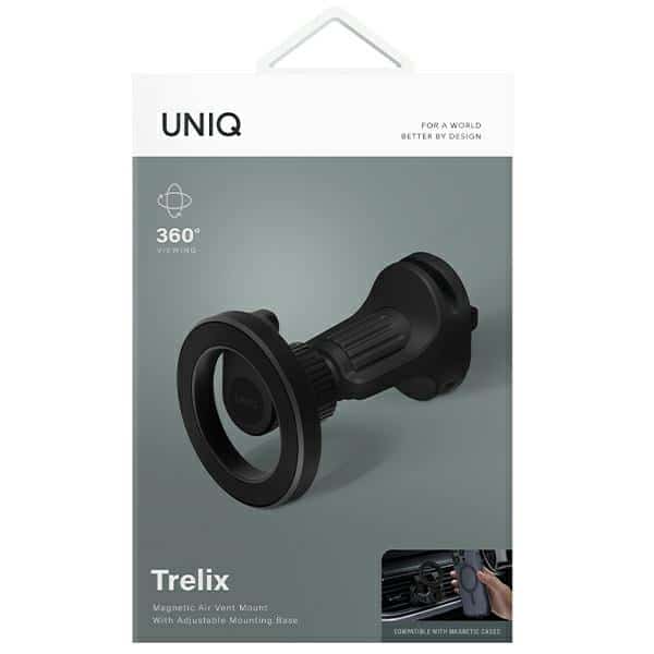 UNIQ μαγνητική βάση αυτοκινήτου Trelix Car Air Vent Mount μαύρη/μεσονύκτιο μαύρο - Image 6